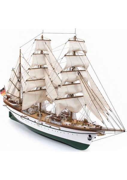 15003 1/95 Ölçek, Gorch Fock, 95 Cm. Yelkenli Alman Askeri Eğitim Teknesi, Ahşap Model Kiti modelleri