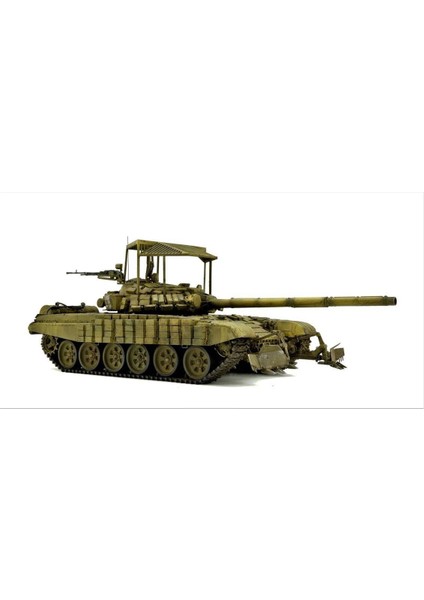 09609 1/35 Ölçek, Rus T-72B1 Ana Muharebe Tankı ve Ktm-6 Izgara Zırhlı, Plastik Model Kiti modelleri