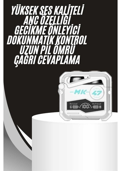 Gecikme Önleyici Oyuncu Kulaklığı Bluetooth Bağlantılı Anc Özelliği 5.0 Bluetooth