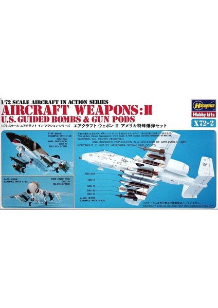 X72-2 35002 1/72 Ölçek, Savaş Uçağı Silahları-Iı, Plastik Model Kiti