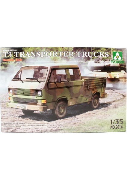 2014 1/35 Ölçek, Vw T3 Çift Kabinli Kamyonet, Plastik Model Kiti