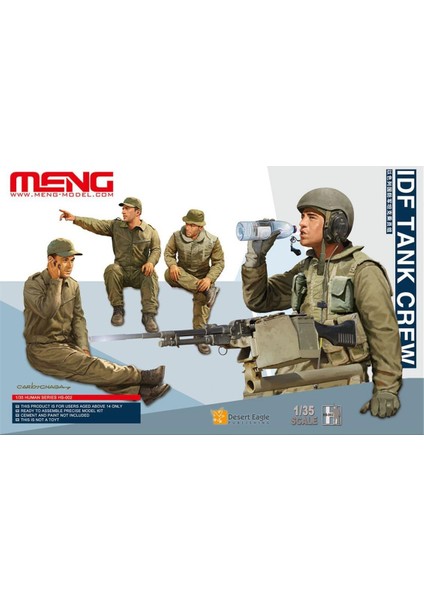 HS-002 1/35 Ölçek, Idf Tank Mürettebatı, 4 Adet, Plastik Figür Model Kiti
