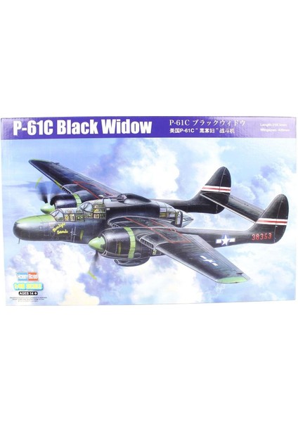 Hobbyboss 81732 1/48 Ölçek, P-61C Black Widow, Savaş Uçağı, Plastik Model Kiti