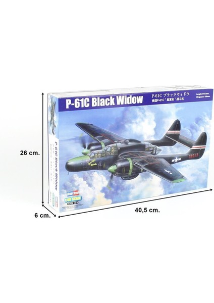 Hobbyboss 81732 1/48 Ölçek, P-61C Black Widow, Savaş Uçağı, Plastik Model Kiti indirimleri