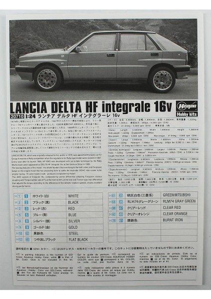 20710 1/24 Ölçek, Lancia Delta Hf Integrale 16V, Otomobil Plastik Model Kiti fırsatları
