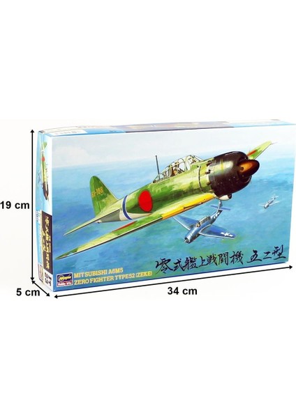 JT23 19123 1/48 Ölçek, Mitsubishiı A6M5 Zero Fighter Type 52 (Zeke), Savaş Uçağı Plastik Model Kiti indirimleri