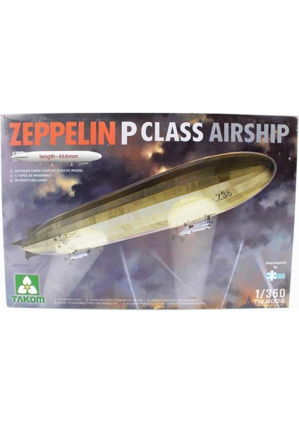 6002 1/350 Ölçek, P Sınıfı Zeplin, Plastik Model Kiti