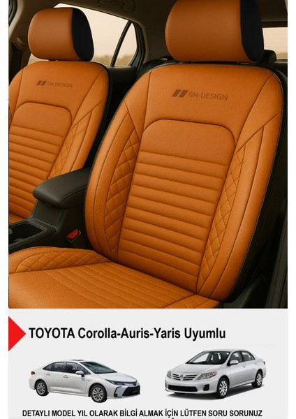 Istanbul Serisi Deri Oto Koltuk Kılıfı (Toyota Corolla-Auris-Yaris Uyumlu)