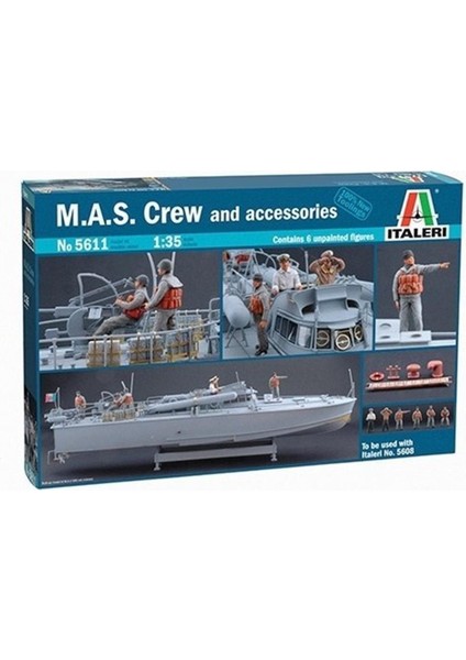 5611S 1/35 Ölçek, M.a.s. Mürettebat ve Aksesuar Figürleri, Plastik Model Kiti