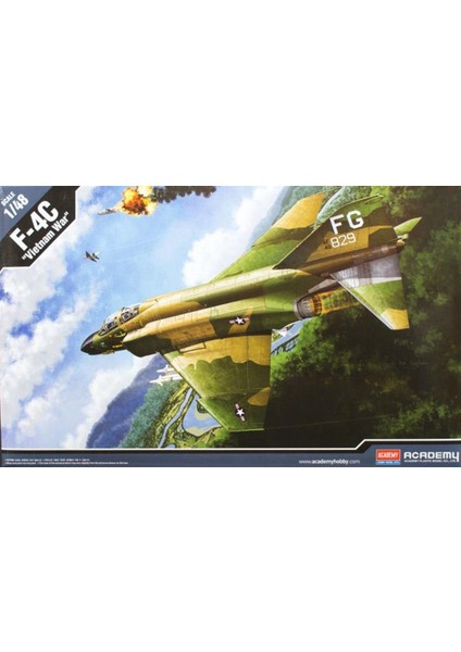 12294 1/48 Ölçek, F-4c (Vietnam Savaşı) Savaş Uçağı, Plastik Model Kiti
