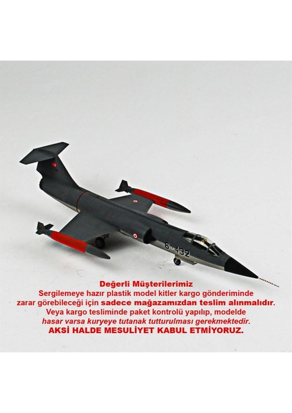 QD088 1/72 Ölçek, F-104G Starfighter Sergilemeye Hazır Plastik Uçak Maketi