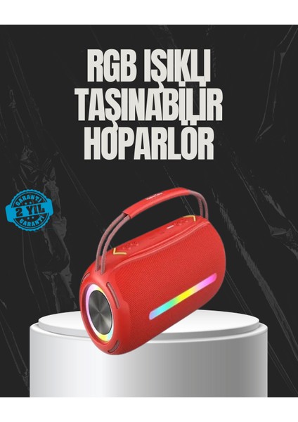 20W Güçlü Ses Çift Sürücülü Rgb LED Işıklı Bluetooth 5.3 Hoparlör