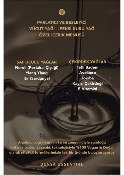 Parlatıcı & Besleyici Vücut Yağı - Ipeksi Kuru Yağ 50 ml / Derin Nemlendirme Etkili