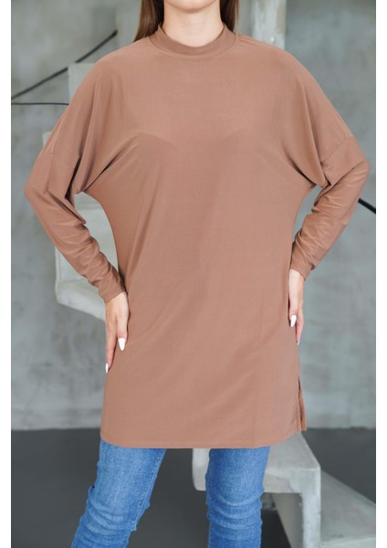 Tesettür Extra Uzun Tunik -Tarçın fırsatları