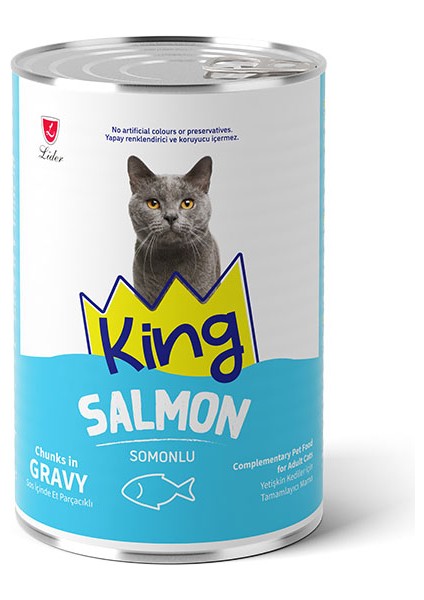 Somon Etli Yetişkin Kedi Yaş Maması 400 gr