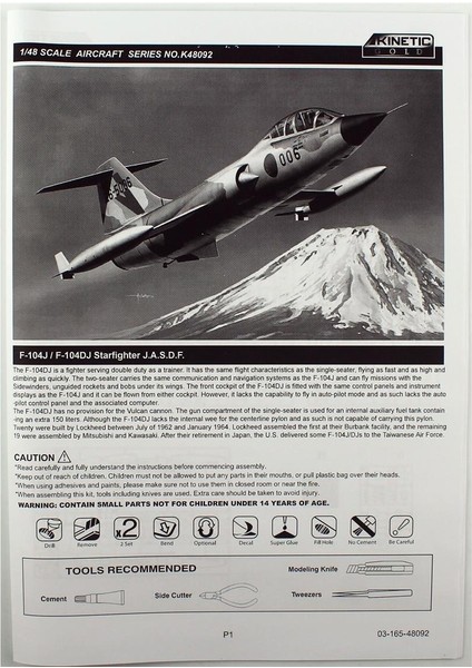 K48092 1/48 Ölçek, F-104J, F104DJ Starfighter J.a.s.d.f. (2 In 1) Savaş Uçağı, Plastik Model Kiti fırsatları