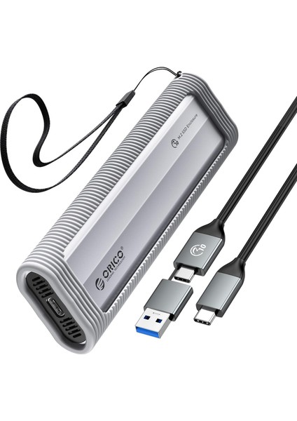 Axm2-G2 M.2 Nvme 10GBPS, 8tb Destekli,alüminyum, Silikon Kılıflı, Çift Başlıklı, Type-C Disk Kutusu