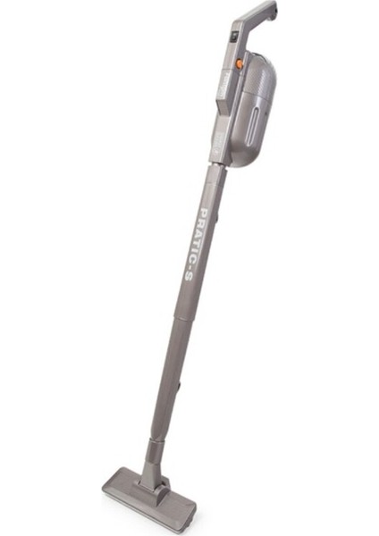 Gri Dikey Elektrikli Süpürge, Toz Torbasız, Pratik ve Güçlü Temizlik Aracı
