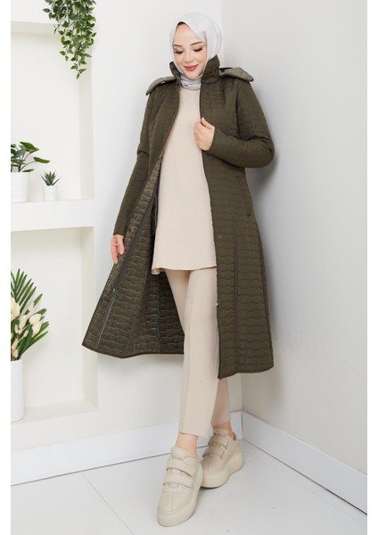 110CM Içi Velboalı Kapitone Mont modelleri