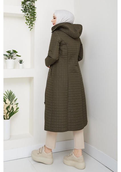 110CM Içi Velboalı Kapitone Mont indirimleri