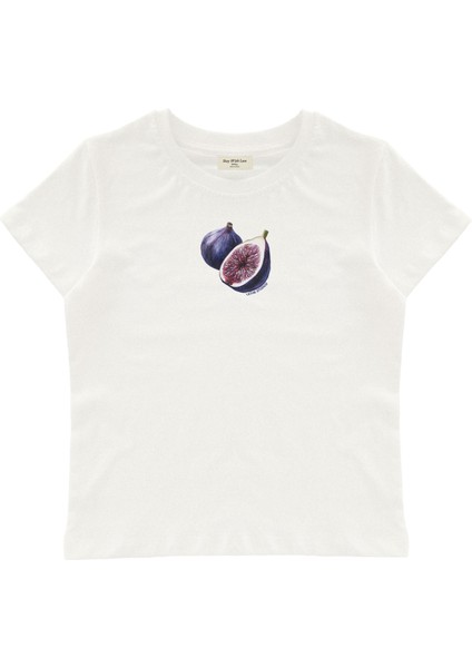 Figs Baskılı Baby Tee Crop Top