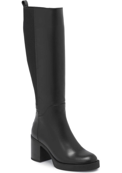 Siyah Hakiki Deri Kadın Klasik Çizme - K24K1CM67628-A23