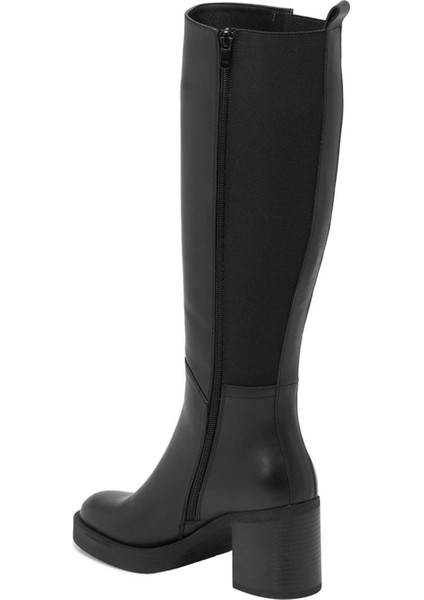 Siyah Hakiki Deri Kadın Klasik Çizme - K24K1CM67628-A23 fiyatları