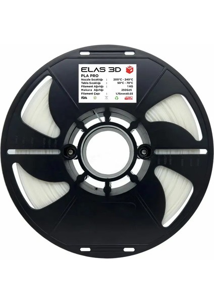 İnci Beyazı PLA PRO Filament 1.75 mm 1kg