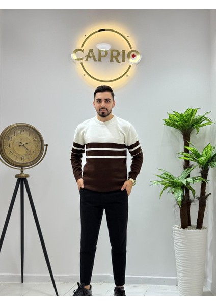 Erkek Yeni Sezon Bisiklet Yaka Akrilik Triko Kazak Regular Kalıp modelleri