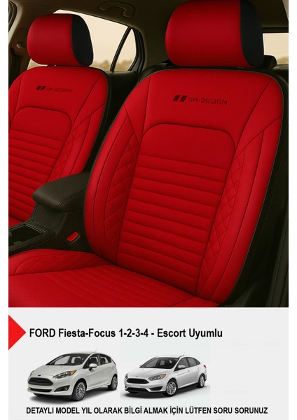 Istanbul Serisi Deri Oto Koltuk Kılıfı (Ford Focus-Fiesta-Escort Uyumlu)