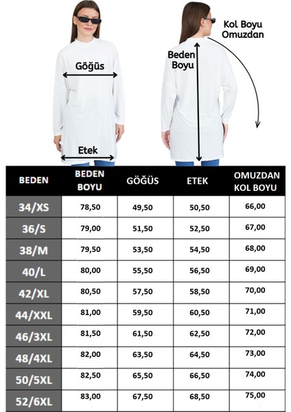 Tesettür Extra Uzun Tunik -Krem indirimleri