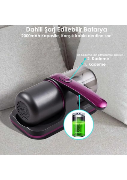 Şarjlı Uv-C 100W El Vakumu ile Güçlü Temizlik ve Toz Alma modelleri