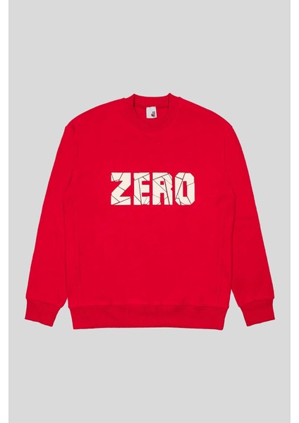 Bisiklet Yaka Önü Baskılı Polar Erkek Sweatshirt