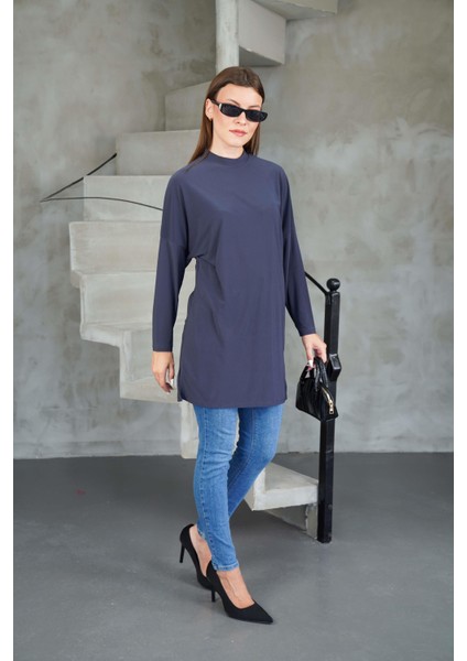 Tesettür Extra Uzun Tunik -Füme fiyatları