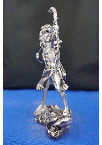 Herkül Antik Yunan Kahramanı Heykeli- 27 cm Herakles Biblo Ev Ofis Hediyelik Gümüş modelleri