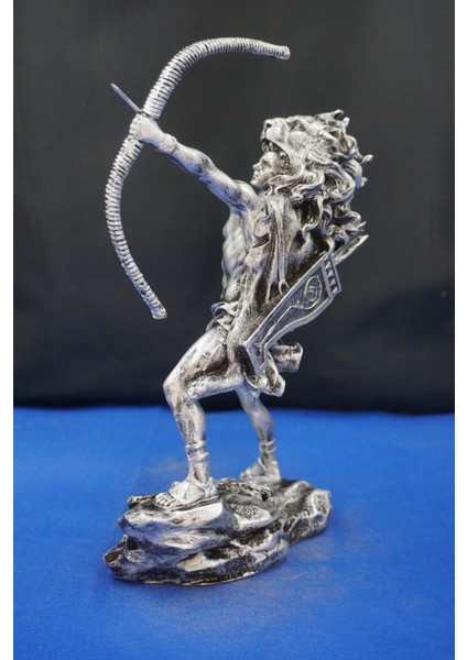 Herkül Antik Yunan Kahramanı Heykeli- 27 cm Herakles Biblo Ev Ofis Hediyelik Gümüş fırsatları
