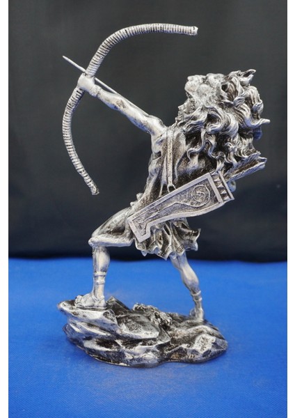 Herkül Antik Yunan Kahramanı Heykeli- 27 cm Herakles Biblo Ev Ofis Hediyelik Gümüş indirimleri