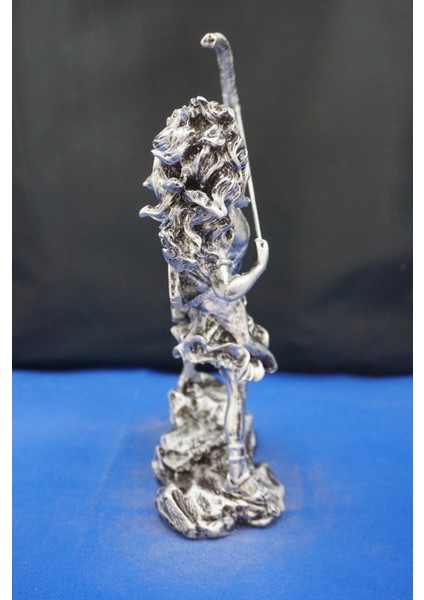 Herkül Antik Yunan Kahramanı Heykeli- 27 cm Herakles Biblo Ev Ofis Hediyelik Gümüş