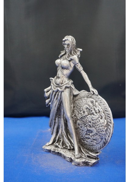 Frigga Annelik Tanrıçası Heykeli – 22 cm Mitolojik Biblo, Ev Dekor ve Hediyelik Gümüş