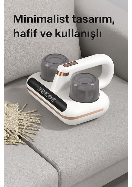 Sessiz ve Güçlü Emişli Küçük Şarjlı Uv Süpürge, Yatak, Halı ve Koltuklar Için Ideal