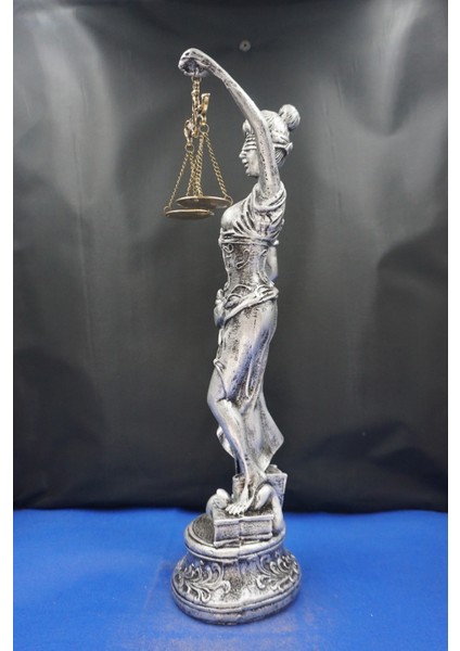 Themis Adalet Tanrıçası Heykeli – 44 cm Dekoratif Biblo, Ev & Ofis Aksesuarı Gümüş modelleri
