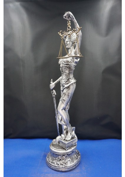 Themis Adalet Tanrıçası Heykeli – 44 cm Dekoratif Biblo, Ev & Ofis Aksesuarı Gümüş fırsatları