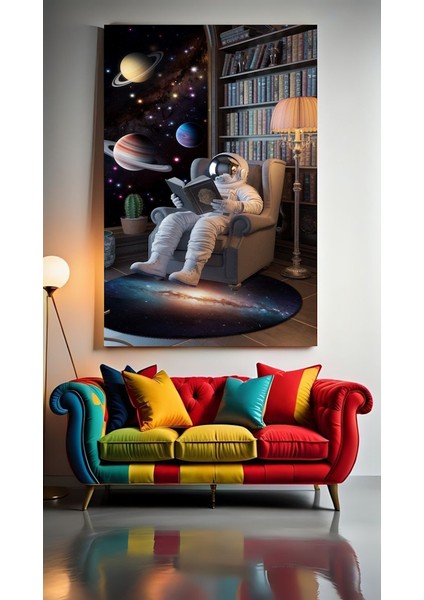 Galaksi Kütüphanesi Ev Duvar Salon Güzellik Salonu Ofis Dükkan Dekarasyon Kanvas Tablo