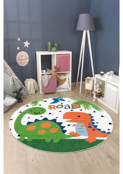 Hayvan Figürlü Yuvarlak Yıkanabilir Çocuk Halısı modelleri