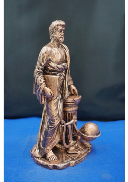 Pisagor Matematikçi & Filozof Heykeli – 31 cm Dekoratif Biblo, Ev & Ofis Aksesuarı Bakır