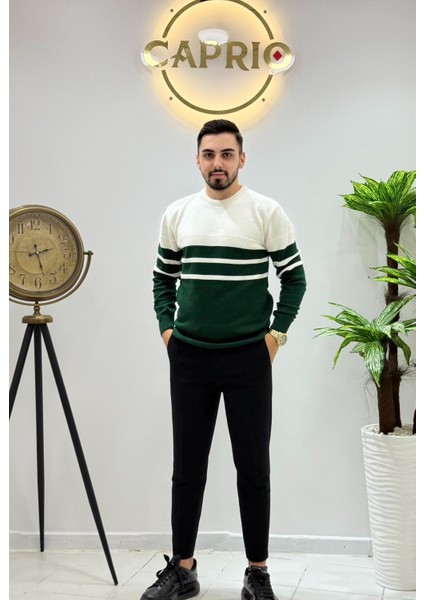 Erkek Yeni Sezon Bisiklet Yaka Akrilik Triko Kazak Regular Kalıp modelleri