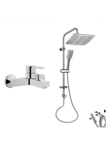 Fold S Banyo Bataryası + Doppo Siena Lux Tepe Duş Sistemi