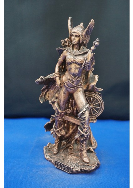 Frigga Tanrıca Heykeli - 25 cm Mitolojik Dekoratif Biblo, Ev & Ofis Aksesuarı Bakır fiyatları