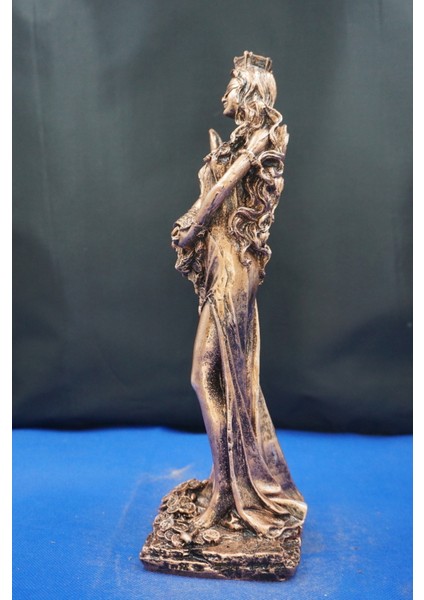 Fortuna Bereket Tanrıçası Heykeli - 28 cm Mitolojik Biblo Hediyelik Eşya Ev Dekor Bakır modelleri