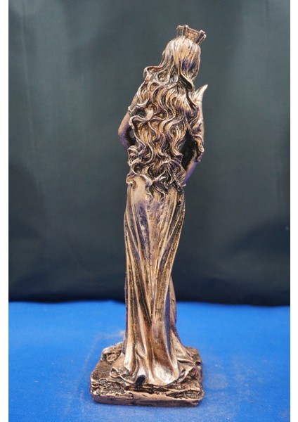 Fortuna Bereket Tanrıçası Heykeli - 28 cm Mitolojik Biblo Hediyelik Eşya Ev Dekor Bakır fırsatları
